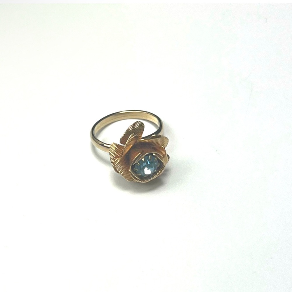Vintage Gold Rose Adjustable Ring